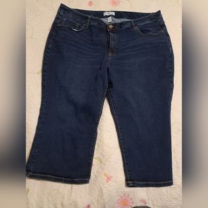 Lane Bryant size 24 "skinny pedal" capri jeans.